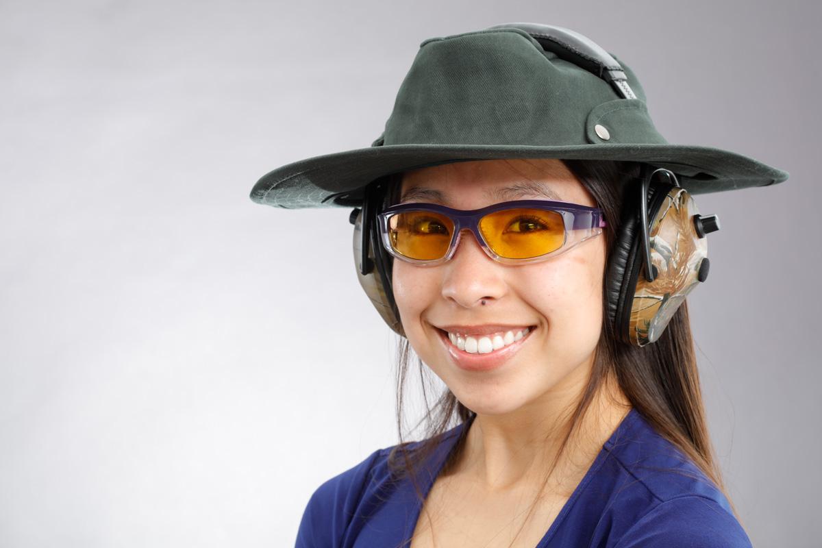 The Kogan! Olive 7 3/8" (59cm) Hearing Protection Hat - Image 2