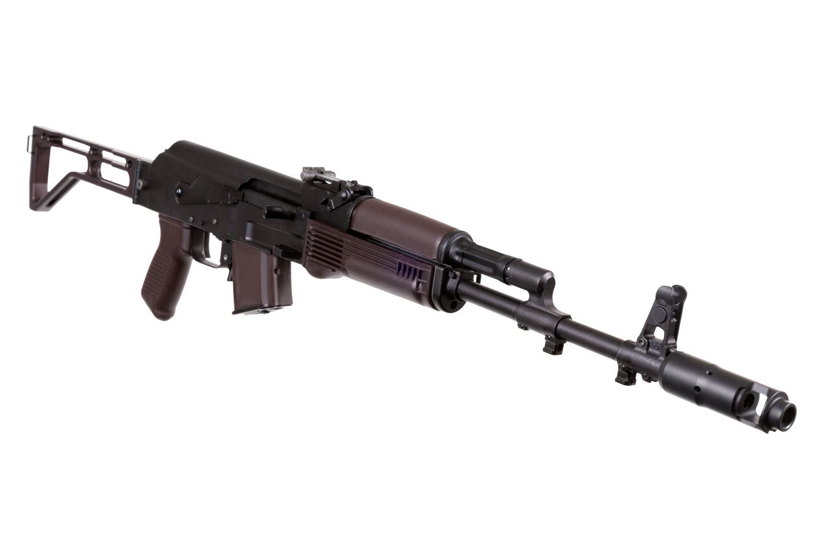 Arsenal SAM7SF 7.62x39mm Semi-Auto AK-47 Rifle with Aluminum Side-folding Buttstock Plum Furniture 10rd - Image 2