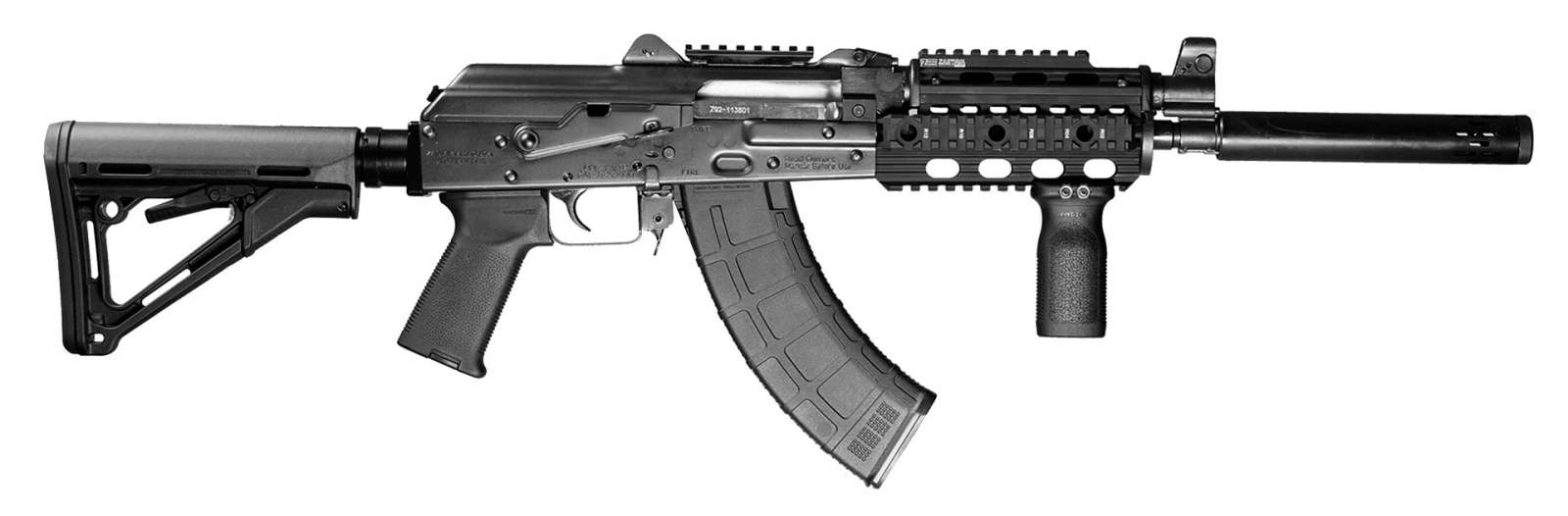 ZASTAVA ARMS ZPAP92 RIA 7.62X39MM 16.5IN BBL QUADRAIL TOP RAIL MAGPUL CTR STK EXTENDED BARREL