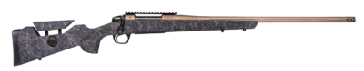 CVA CASCADE L RANGE HUNTER RIB 7MM PRC 24 IN C-KOTE THD 5/8X24 BBL W BRAKE ADJ BLK WEB STOCK 1 MAG