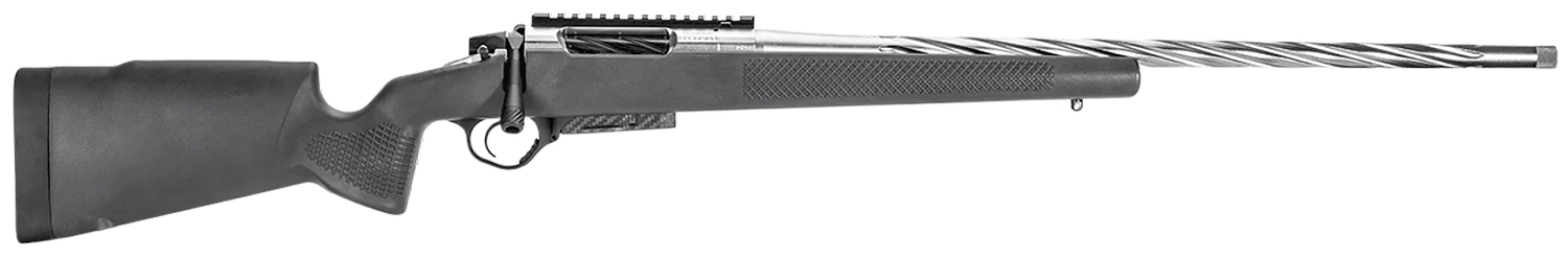 Seekins Precision 0011710057 Havak Pro Hunter PH2 308 Win Caliber with 5+1 Capacity, 24" Fluted Barrel, Stainless Steel Metal Finish & Black Synthetic Stock Right Hand (Full Size)