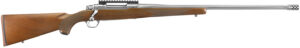 Ruger 57109 Hawkeye Hunter Full Size 300 Win Mag 3+1 24" Satin Stainless Steel Threaded Barrel, Picatinny Rail Steel Receiver, Fixed American Walnut w/Pistol Grip Stock