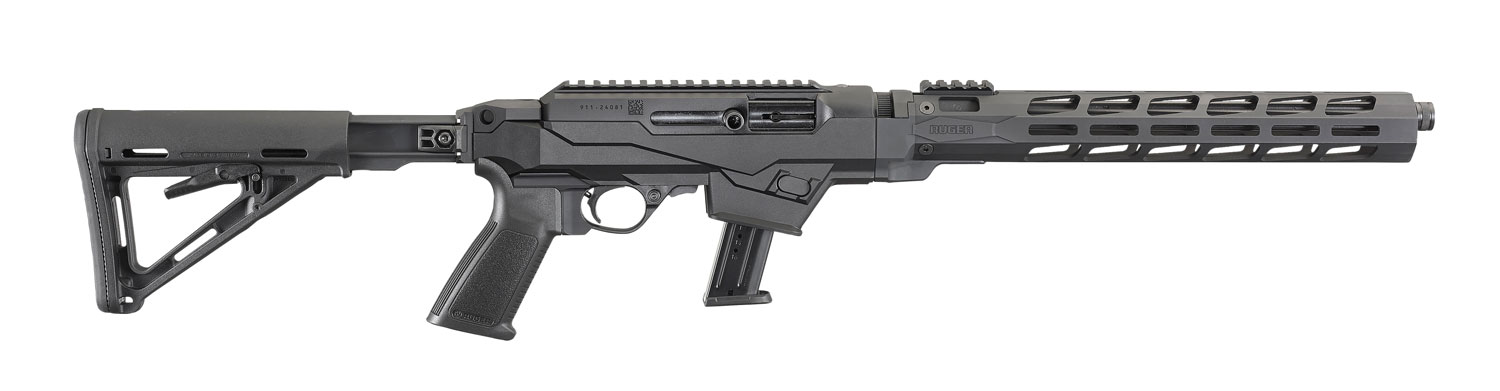 Ruger 19122 PC Carbine  9mm Luger 17+1 16.12" Threaded/Fluted Barrel, Type III Hard Coat Anodized Aluminum Alloy Receiver, Adjustable Magpul MOE Stock, M-LOK Accessory Slots, Optics Ready