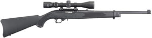 Ruger 31143 10/22 Carbine 22 LR 10+1 18.50" Satin Black Hammer Forged Barrel, Matte Black Satin Receiver, Black Fixed Stock, Right Hand, Features Viridian EON 3-9x40mm Scope