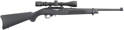 Ruger 31143 10/22 Carbine 22 LR 10+1 18.50" Satin Black Hammer Forged Barrel, Matte Black Satin Receiver, Black Fixed Stock, Right Hand, Features Viridian EON 3-9x40mm Scope