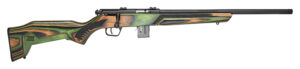Savage Arms 91936 93 Minimalist Full Size 22 WMR 10+1 18" Matte Black Threaded Barrel, Matte Black Drilled & Tapped Carbon Steel Receiver, OD Green Boyd's Minimalist Laminate Stock, Right Hand