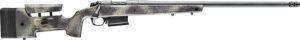 Bergara Rifles B14S382 B-14 Wilderness HMR 6.5 Creedmoor 5+1 24" Threaded, Sniper Gray Cerakote Barrel/Rec, Adj. SoftTouch Woodland Camo Stock with Mini-Chassis, Omni Muzzle Brake
