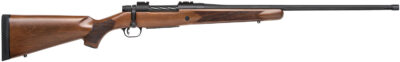 Mossberg 28130 Patriot  Full Size 7mm Rem 3+1 24" Matte Blued Fluted Threaded Barrel, Drilled & Tapped Matte Blued Stainless Steel Receiver, Walnut Fixed Stock, Right Hand