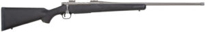 Mossberg 28129 Patriot  Full Size 7mm Rem 3+1 24" Stainless Cerakote Fluted Threaded Barrel, Drilled & Tapped Stainless Cerakote Receiver, Black Fixed Synthetic Stock, Right Hand