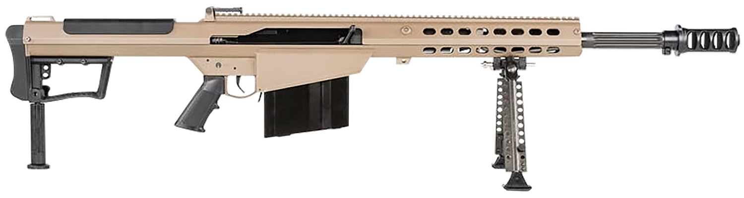 Barrett 18066 M107A1 50 BMG 20" 10+1 Flat Dark Earth Cerakote Flat Dark Earth Fixed with Sorbothane Recoil Pad Stock Black Polymer Grip