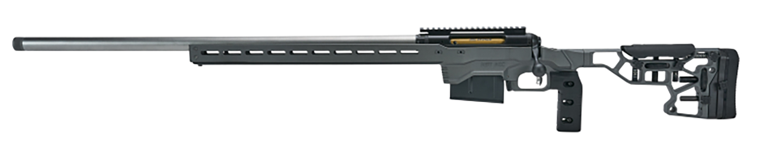 Savage Arms 57707 110 Elite Precision 300 PRC 5+1 30" Matte Stainless, Matte Black Rec, Gray Cerakote Adjustable MDT ACC Aluminum Chassis Stock, Left Hand (MB Not Included)