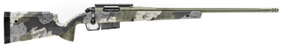 Springfield Armory BAW92465PRCG Model 2020 WayPoint  6.5 PRC 3+1 Cap 24" Mil-Spec Green Cerakote Rec/Barrel Evergreen Camo Carbon Fiber Hybrid Profile with M-LOK Stock Right Hand (Full Size)
