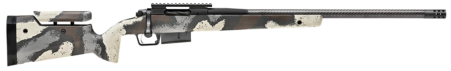 Springfield Armory BAW92465PRCCFDA Model 2020 Waypoint 6.5 PRC 3+1 24" Graphite Black Cerakote Carbon Fiber Barrel  & Receiver, Ridgeline Camo Hybrid Profile w/Adj Comb & M-LOK Stock, Right Hand