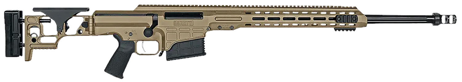 Barrett 18491 MRAD 308 Win 22" 10+1 Flat Dark Earth Cerakote Flat Dark Earth Folding with Adjustable LOP Stock Black Polymer Grip Right Hand