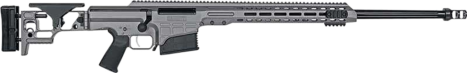 Barrett 18486 MRAD 300 Norma Mag 26" 10+1 Tungsten Gray Cerakote Rec Tungsten Gray Side Folding with Adjustable Comb Stock Black Polymer Grip Right Hand