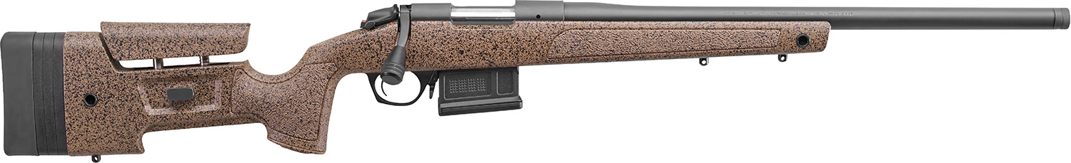 Bergara Rifles B14S356C B-14 HMR 450 Bushmaster 5+1 20" Graphite Black Cerakote Barrel, Black Speckled Brown Molded w/Mini-Chassis, Adjustable LOP & Cheek Piece Stock