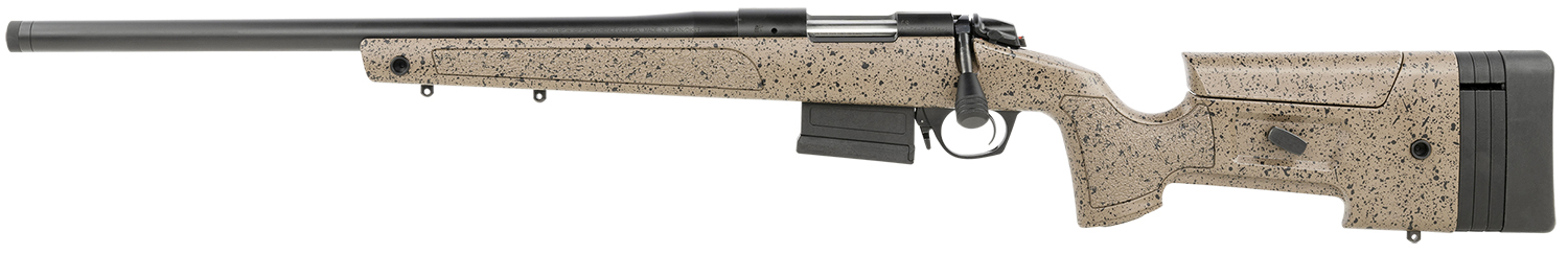 Bergara Rifles B14S351LC B-14 HMR 308 Win 5+1 20" Graphite Black Cerakote Barrel, Black Speckled Brown Molded w/Mini-Chassis, Adjustable LOP & Cheek Piece Stock, Left Hand