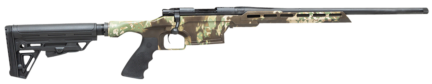 Howa HMXL350KAC M1500 Mini Excel Lite 350 Legend 3+1 16.25" Blued Heavy Threaded Barrel, Blued Drilled & Tapped M-LOK Handguard, Kratos Camo Synthetic Adj Luth-AR Stock, Black Polymer Grip, Right Hand