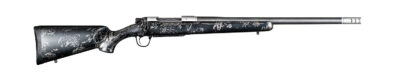 Christensen Arms 8010631600 Ridgeline FFT TI 6.8 Western 3+1 20" Carbon Fiber Threaded Barrel, Stainless Titanium Rec, Black with Gray Accents Stock