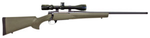 Howa HGP2270G M1500 Hogue Full Size 270 Win 5+1 22" Blued Steel Barrel, Drilled & Tapped Stainless Steel Receiver, Hogue OverMolded Green Synthetic Stock, Nikko Stirling GamePro 4-12x40mm