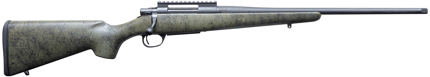 Howa HCSL65CRGRN 1500 Superlite Full Size 6.5 Creedmoor 5+1 20" Blued Threaded Barrel, Blued Picatinny Rail Steel Receiver, Green w/Black Webbing Fixed Stocky's Synthetic Stock