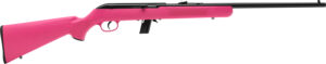 Savage Arms 40218 64 F Full Size 22 LR 10+1 21" Matte Black Carbon Steel Barrel, Matte Black Grooved Carbon Steel Receiver, Pink Fixed Synthetic Stock, Right Hand