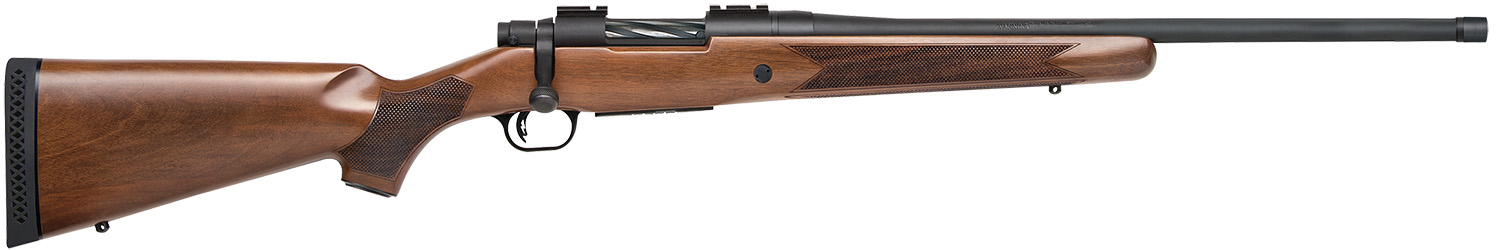 Mossberg 28176 Patriot  Full Size 400 Legend 4+1 20" Matte Blued Threaded Barrel, Matte Blued Drilled & Tapped Stainless Steel Receiver, Fixed Walnut Stock, Right Hand