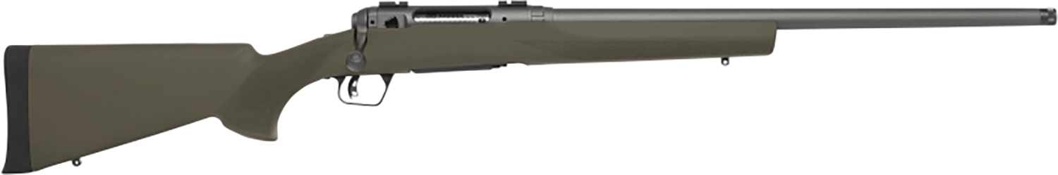 Savage Arms 58033 110 Trail Hunter 7mm-08 Rem 4+1 22" Threaded/Medium Heavy Profile, Tungsten Gray Cerakote Barrel/Rec, OD Green Hogue Overmold Stock, Adj. AccuTrigger, Weaver Base