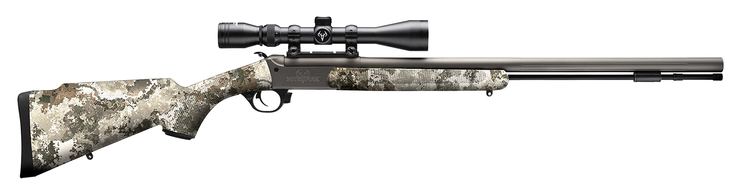 Traditions CR5-843304434 NitroFire VAPR w/Scope 50 Cal 209 Primer 26" Sniper Gray Cerakote Fluted & Tapered Barrel, Drilled & Tapped Receiver, Veil Alpine Fixed Synthetic Stock, 3-9x40mm Duplex