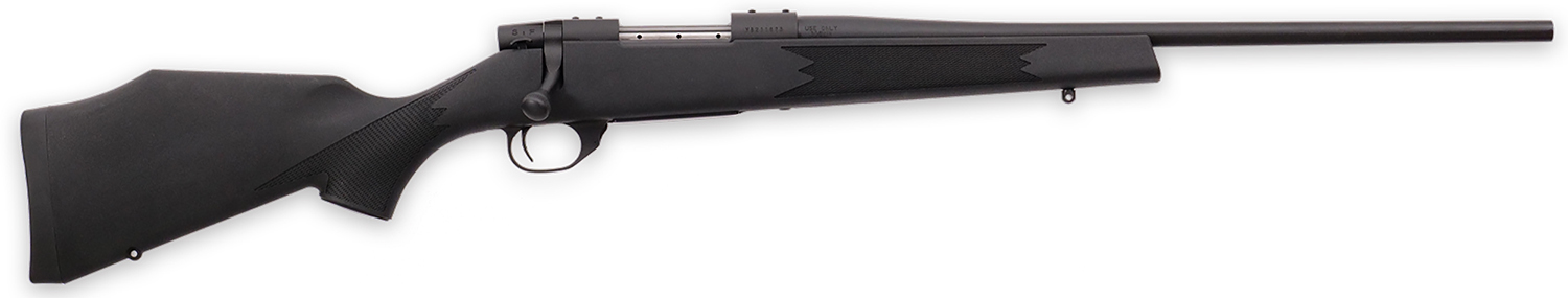 Weatherby VYT222RR0T Vanguard Synthetic Compact 22-250 Rem 5+1 20" Matte Blued #1 Threaded Barrel, Matte Blued Drilled & Tapped Steel Receiver, Black Adjustable Synthetic Stock