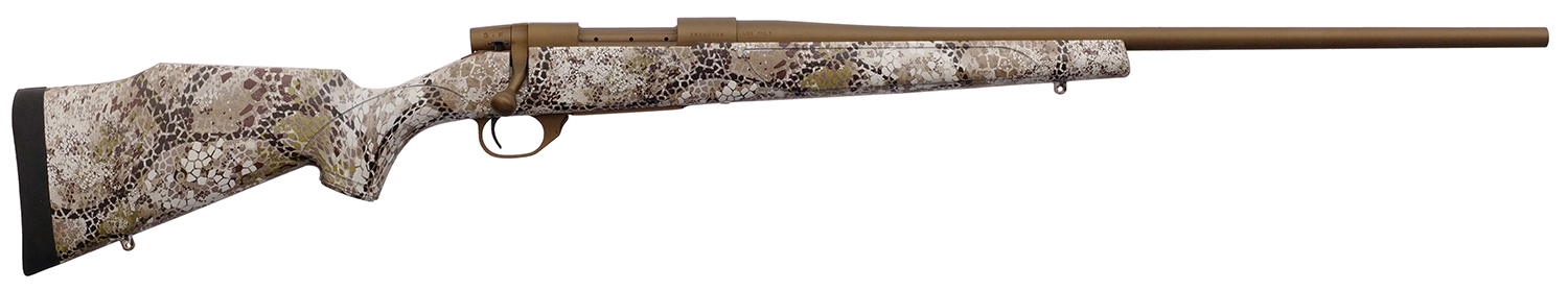 Weatherby VAP308NR2T Vanguard Badlands 308 Win 5+1 22" Burnt Bronze Cerakote #2 Threaded Barrel, Drilled & Tapped Steel Receiver, Badlands Approach Camo Monte Carlo w/Raised Comb Synthetic Stock