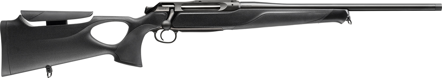 Sauer 80117653 505 Synchro XT Full Size 300 Win Mag 2+1 24" Titanium Gray Threaded Barrel, Saddle Mount Steel Receiver, Black Thumbhole w/Adj Comb Synthetic Stock