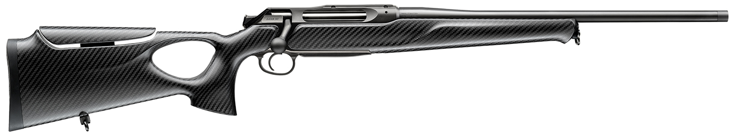 Sauer 80117119 505 Synchro XTC Full Size 6.5 Creedmoor  3+1 22" Matte Blued Threaded Barrel, Matte Blued Saddle Mount Steel Receiver, Black Thumbhole w/Adj Comb Carbon Fiber Stock