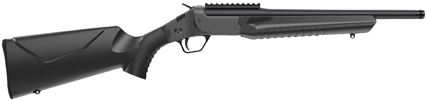 Rossi LWC044MBK LWC  44 Mag 1rd 16.50" Black Oxide Threaded Barrel, Black Picatinny Rail Steel Receiver, Black Fixed Synthetic Stock