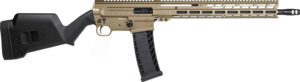 CMMG 94AC80FCT Dissent BR4 *CA Compliant 9mm Luger 10+1 16.10" Black Nitride Threaded Barrel, Coyote Tan Cerakote Picatinny Rail Aluminum Receiver, Magpul SGA Black Synthetic Stock