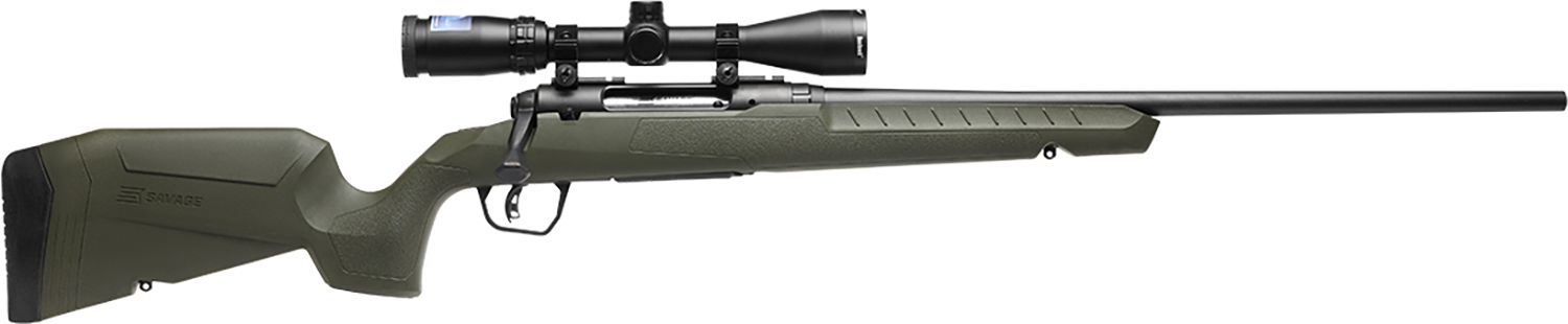 Savage Arms 32150 Axis 2 XP Combo Full Size 22-250 Rem 4+1 22" Black Sporter Barrel, Black Carbon Steel Receiver Drilled & Tapped, OD Green Fixed Synthetic Stock, Weaver 3-9x40mm Scope, Right Hand