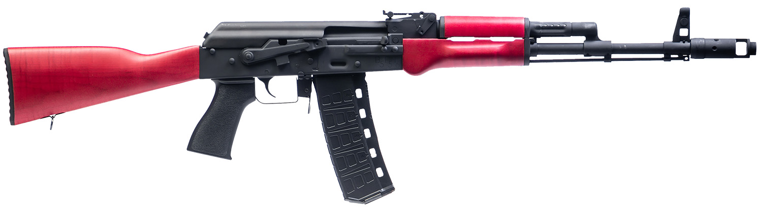 Century Arms RI5042N BFT 5.56x45mm 30+1 16.25" Manganese Phosphate Steel Barrel, Manganese Phosphate Optic Ready Steel Receiver, Matte Red Wood Stock, Black Polymer Grip