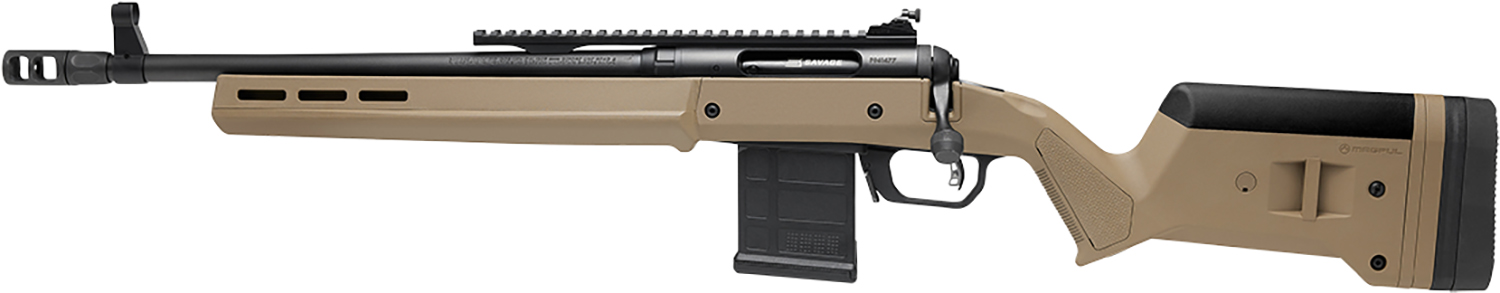 Savage Arms 58198 110 Scout Full Size 300 Blackout 10+1  16.50" Flat Dark Earth Threaded Barrel, Picatinny Rail Carbon Steel Receiver, Magpul Hunter Synthetic Stock Left Hand