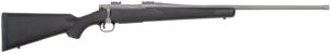 Mossberg 28245 Patriot  Full Size 6.5 PRC 4+1 24" Stainless Cerakote Fluted Threaded Barrel, Drilled & Tapped Stainless Cerakote Receiver, Black Fixed Synthetic Stock