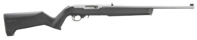 Ruger 31224 10/22  Carbine 22 LR 10+1 18.50" Clear Satin Stainless Steel Barrel, Drilled & Tapped Stainless Steel Receiver, Black Textured Magpul MOE X-22 w/M-LOK Synthetic Stock