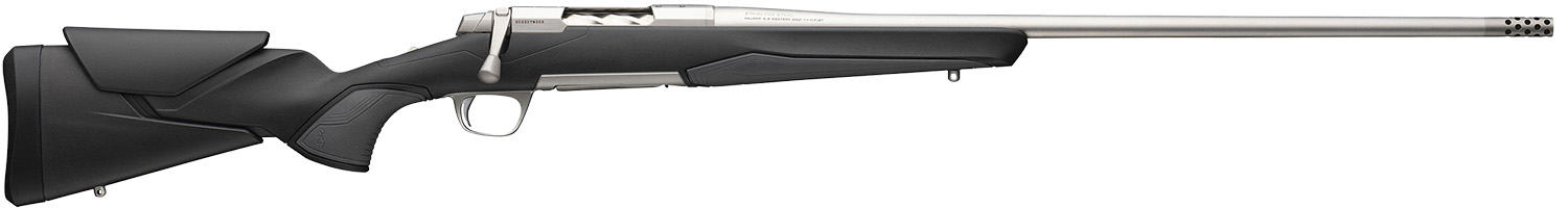 Browning 036008294 X-Bolt 2 Hunter Full Size 6.5 PRC 3+1 24" Stainless Steel Threaded Barrel, Drilled & Tapped Stainless Steel Receiver, Adj Vari-Tech Black Composite Stock w/Adjustable Comb & LOP