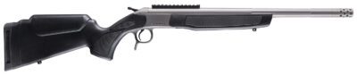 CVA CR4440S Scout Takedown 360 Buckhammer 1rd 22" Stainless Fluted Threaded Barrel, Stainless Steel Receiver w/Picatinny Rail, Adj Comb & LOP Black Synthetic Stock