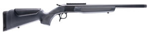CVA CR4446 Scout  Compact 300 Blackout 1rd 16.50" Blued Threaded Barrel, Blued Receiver w/Picatinny Rail, Adj Comb & LOP Black/Gray Synthetic Stock