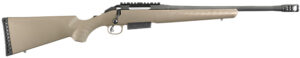 Ruger 16950 American Ranch  Full Size 450 Bushmaster 3+1 16.12" Matte Black Threaded Barrel, Matte Black Picatinny Rail Steel Receiver, Flat Dark Earth Fixed Synthetic Stock, Right Hand