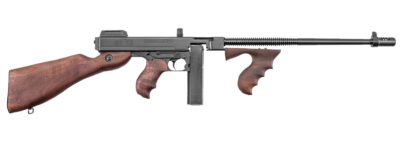 Thompson T1 1927A-1 Deluxe 45 ACP Caliber with 16.50" Barrel, 20+1 Capacity (Stick), Blued Metal Finish, American Walnut Stock Wood Grip Right Hand