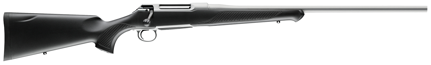 Sauer S1SX65P 100 Silver XT Full Size 6.5 PRC 4+1 22" Stainless Steel Cerakote Barrel, Stainless Cerakote Drilled & Tapped Steel Receiver, Black Max Synthetic Stock