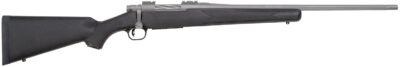 Mossberg 28006 Patriot  7mm-08 Rem 5+1 22" Stainless Cerakote Fluted Barrel, Stainless Cerakote Receiver Drilled & Tapped, Black Fixed Synthetic Stock, Right Hand