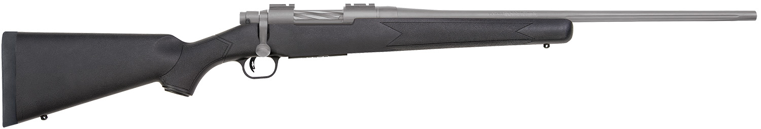 Mossberg 28007 Patriot  Full Size 308 Win 5+1 22" Stainless Cerakote Fluted Barrel, Stainless Cerakote Receiver Drilled & Tapped, Black Fixed Synthetic Stock, Right Hand