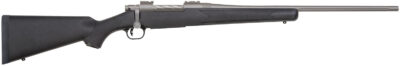 Mossberg 28009 Patriot  Full Size 270 Win 5+1 22" Stainless Cerakote Fluted Barrel, Stainless Cerakote Receiver Drilled & Tapped, Black Fixed Synthetic Stock, Right Hand