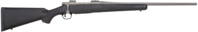 Mossberg 28010 Patriot Synthetic Full Size 30-06 Springfield 5+1 22" Stainless Cerakote Fluted Barrel, Stainless Cerakote Receiver Drilled & Tapped, Black Fixed Synthetic Stock, Right Hand